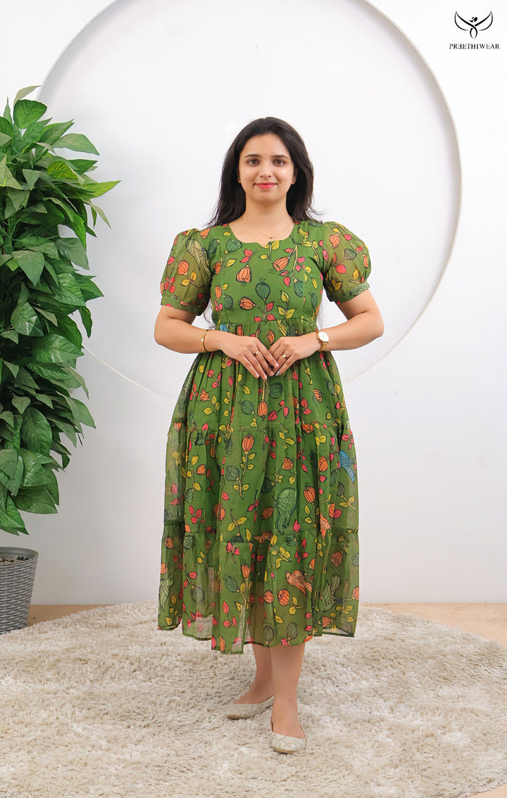 Smita4 Kalamkari  Maternity Dress