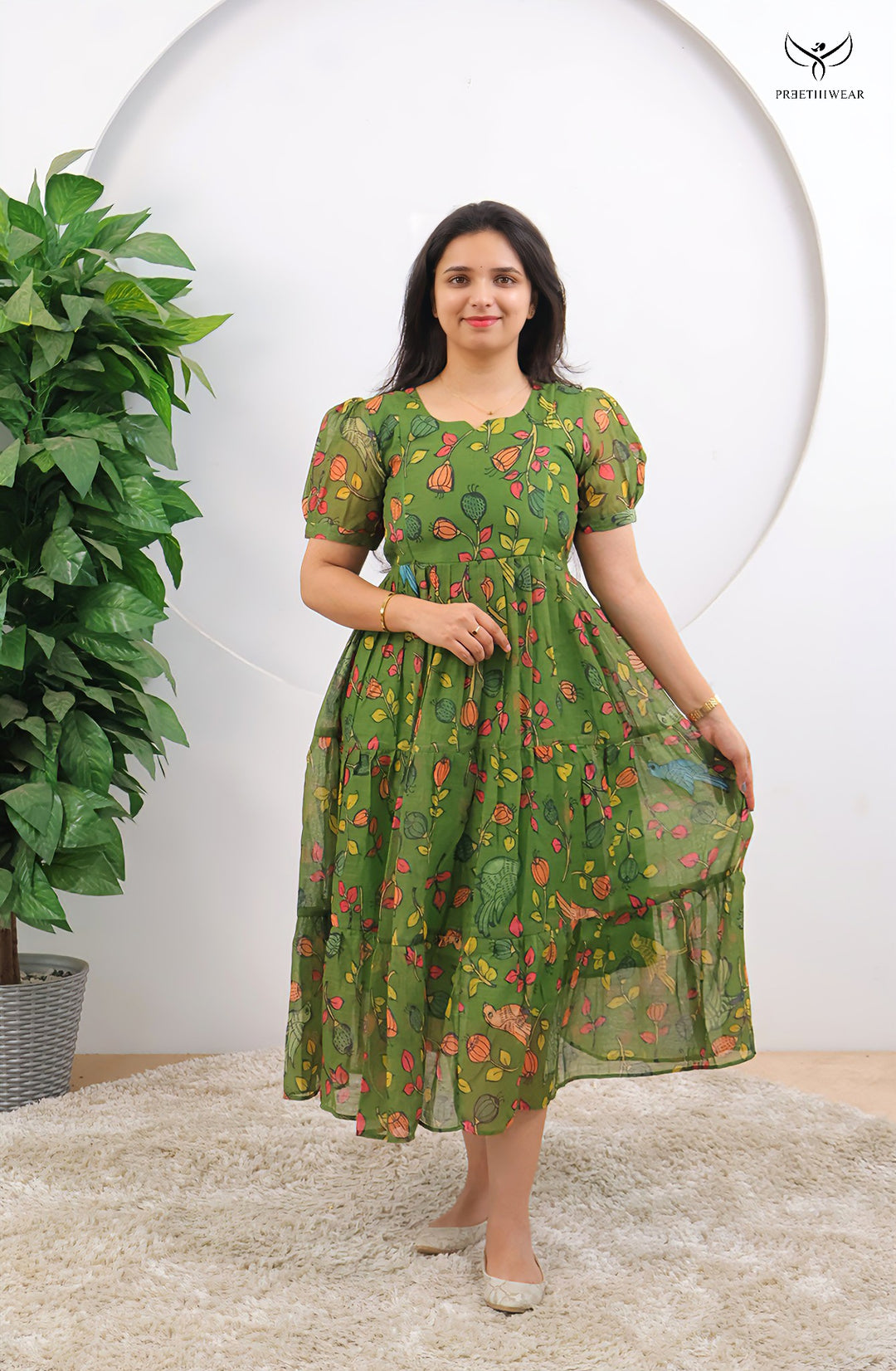 Smita4 Kalamkari  Maternity Dress