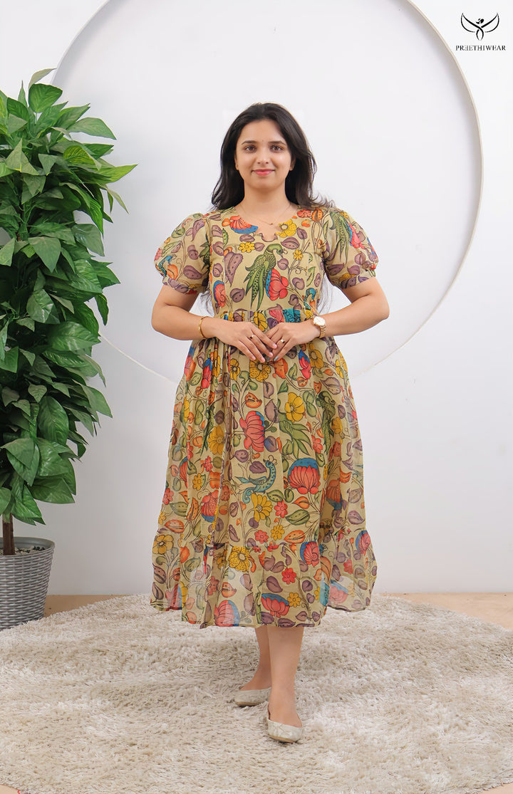 Rachana1 Kalamkari  Maternity Dress