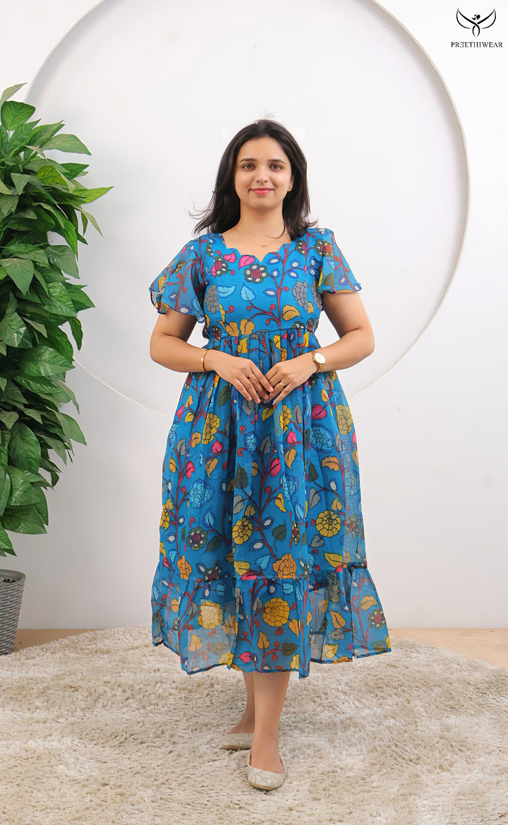 Akansha Kalamkari  Maternity Dress