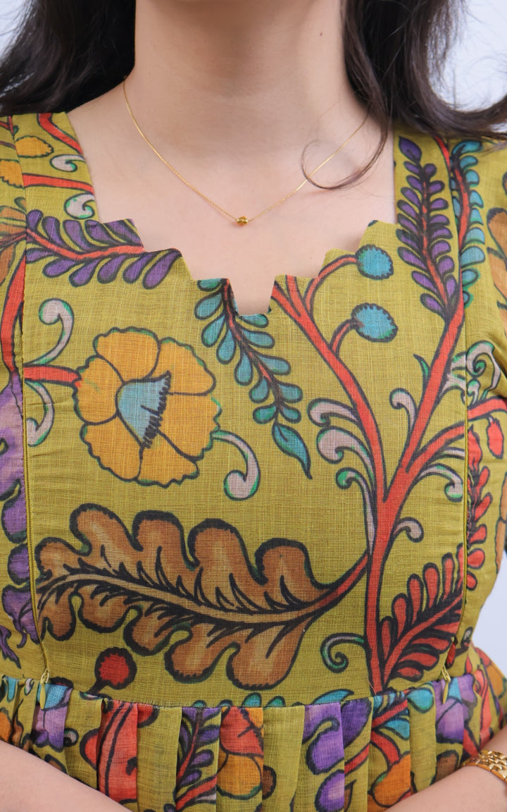 Ruba1 Kalamkari Maternity Dress
