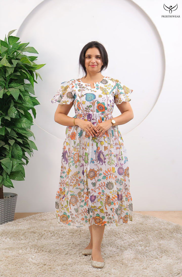 Nilofar Kalamkari Maternity Dress