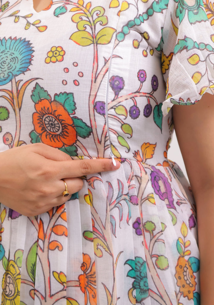 Nilofar Kalamkari Maternity Dress