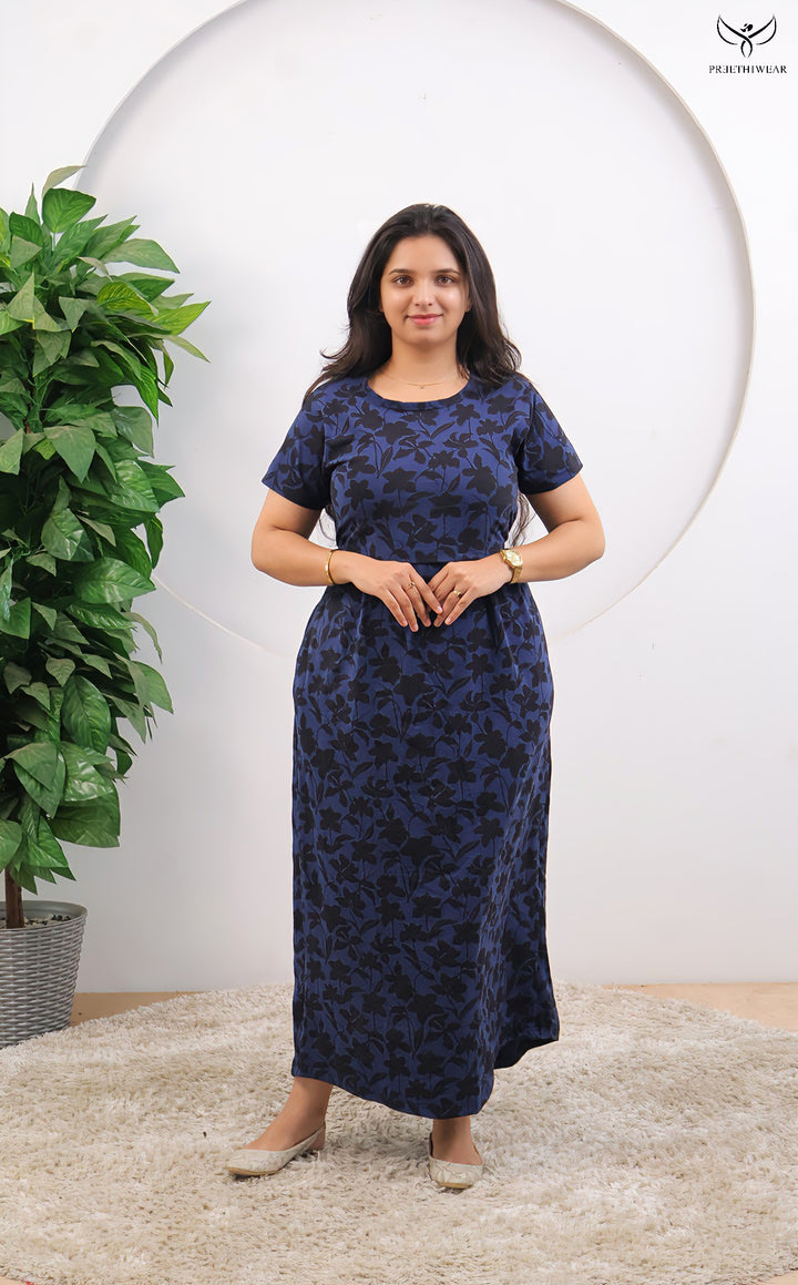 Reshma3 SoftCotton Full Length Maternity Loungewear