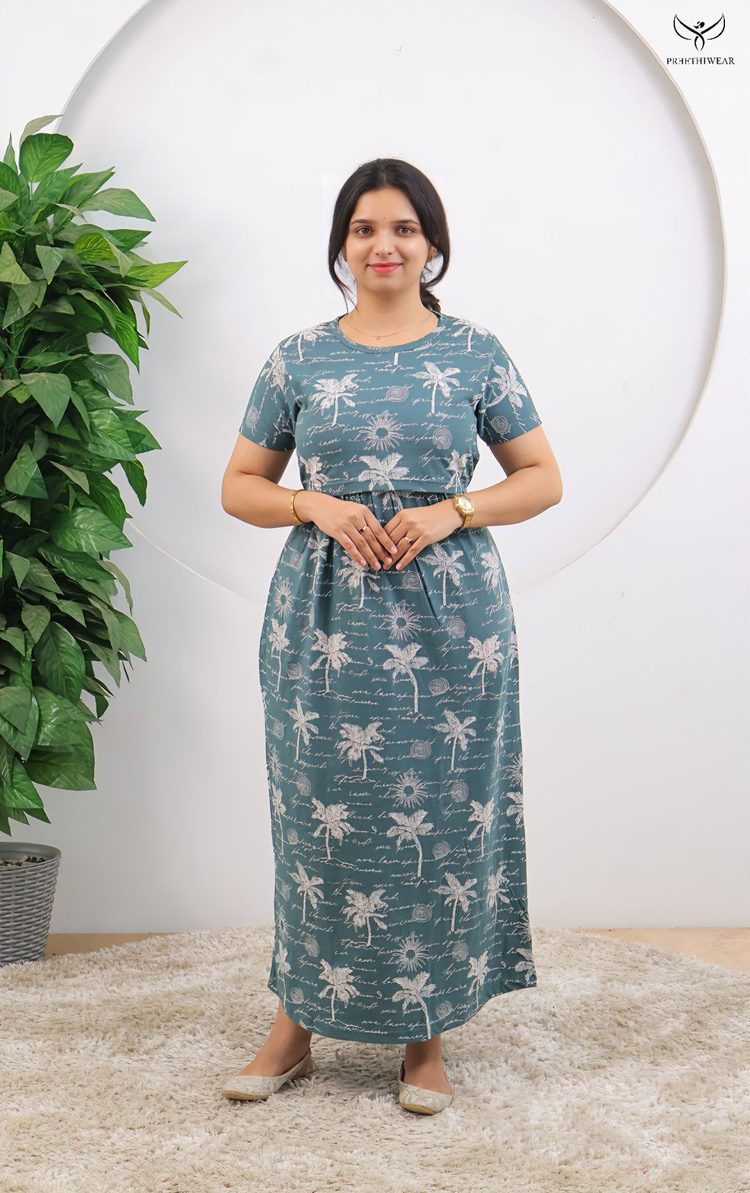 Rebecca1 SoftCotton Full Length Maternity Loungewear