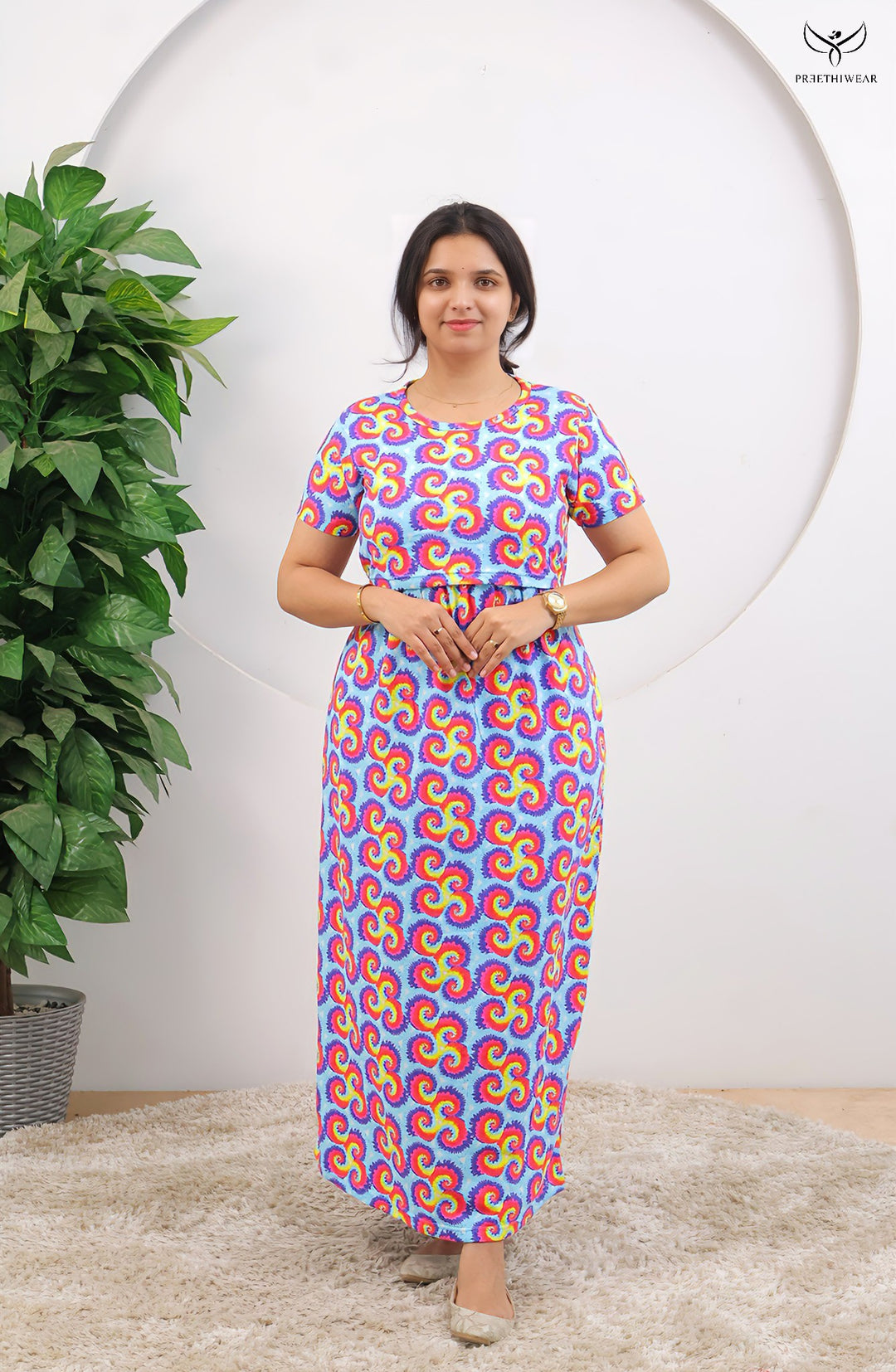 Dharshini  SoftCotton Full Length Maternity Loungewear