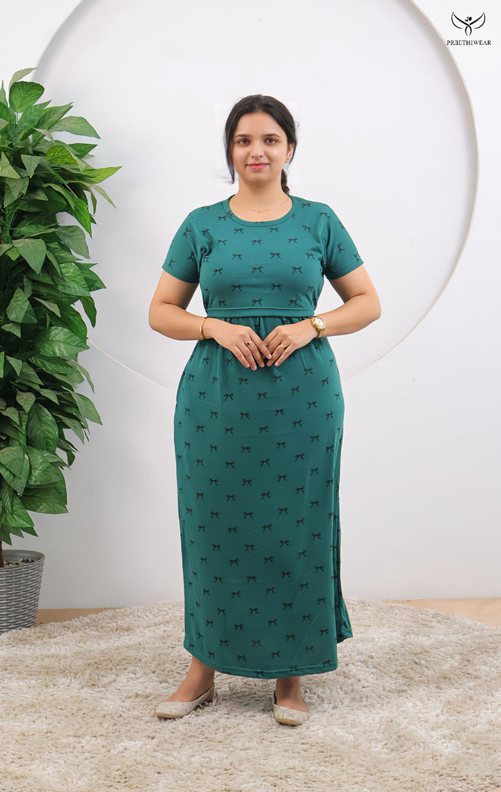 Ashly2 SoftCotton Full Length Maternity Loungewear