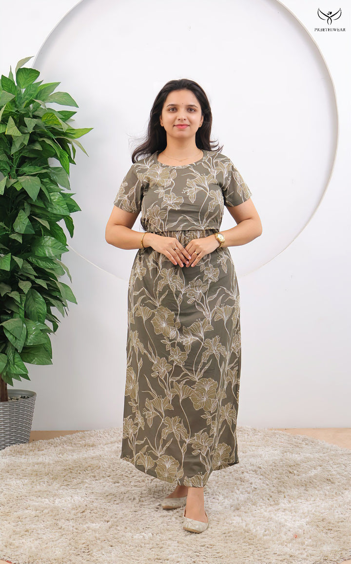 Vaniya SoftCotton Full Length Maternity Loungewear