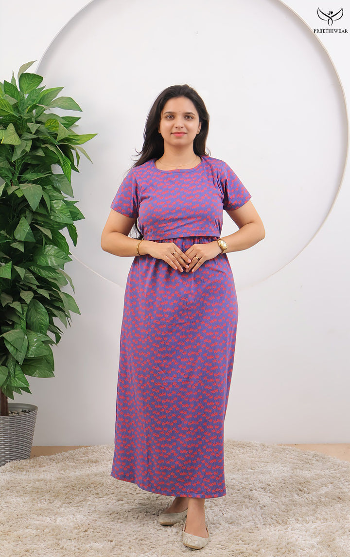 Gouri SoftCotton Full Length Maternity Loungewear