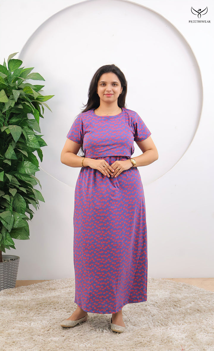 Gouri SoftCotton Full Length Maternity Loungewear