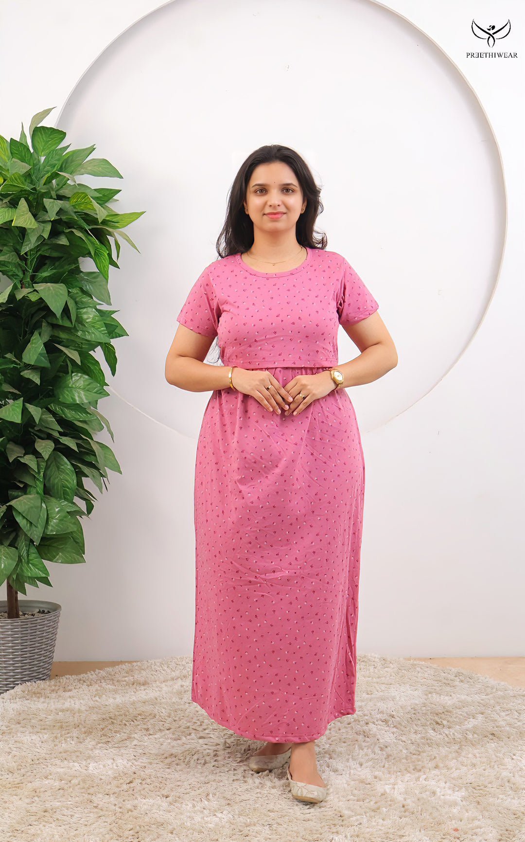 Ranjitha1 SoftCotton Full Length Maternity Loungewear