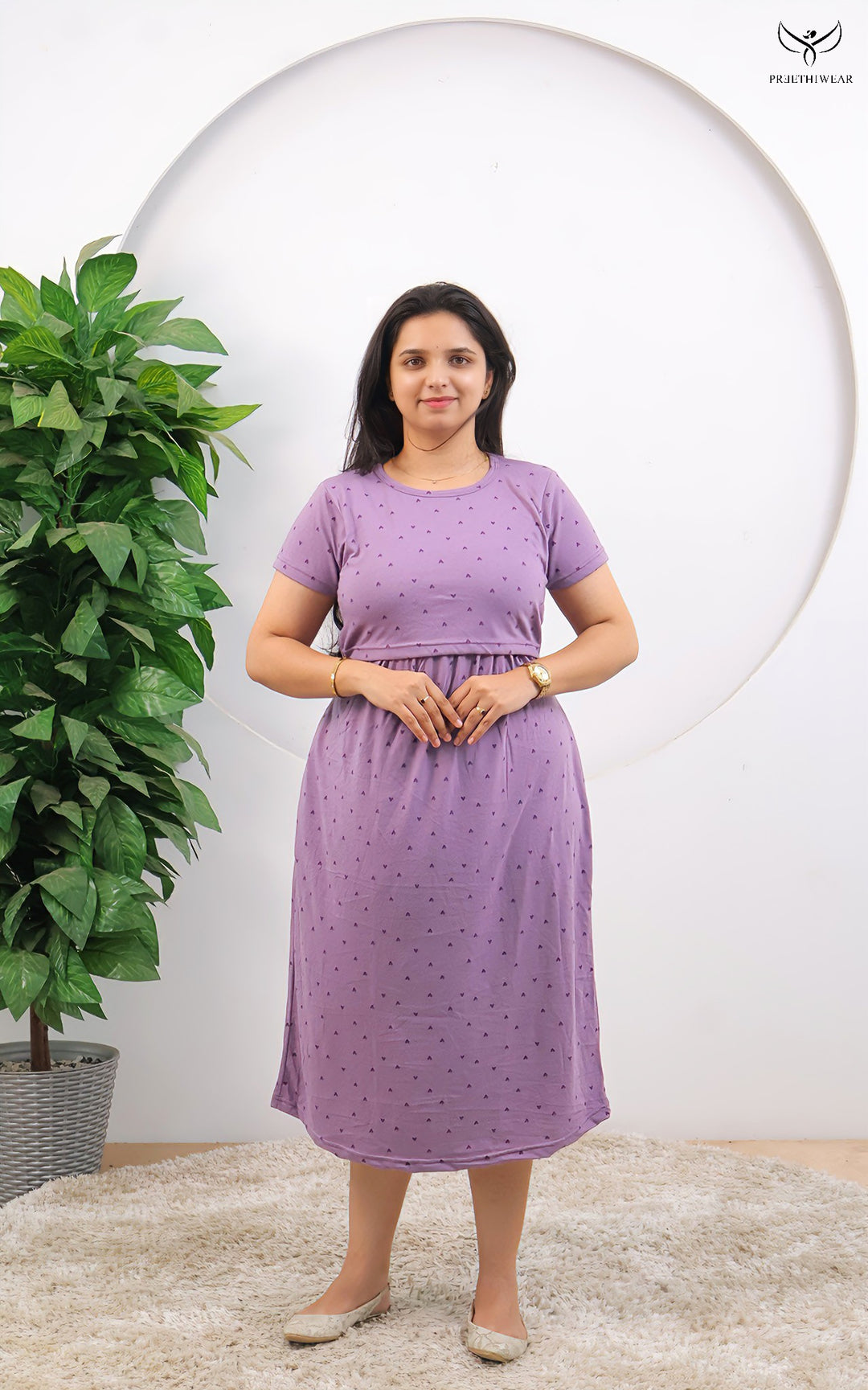 Nizar SoftCotton Calf Length Maternity Loungewear