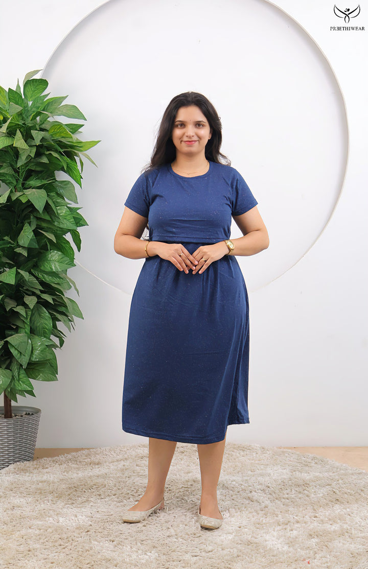 Dixshaya SoftCotton Calf Length Maternity Loungewear