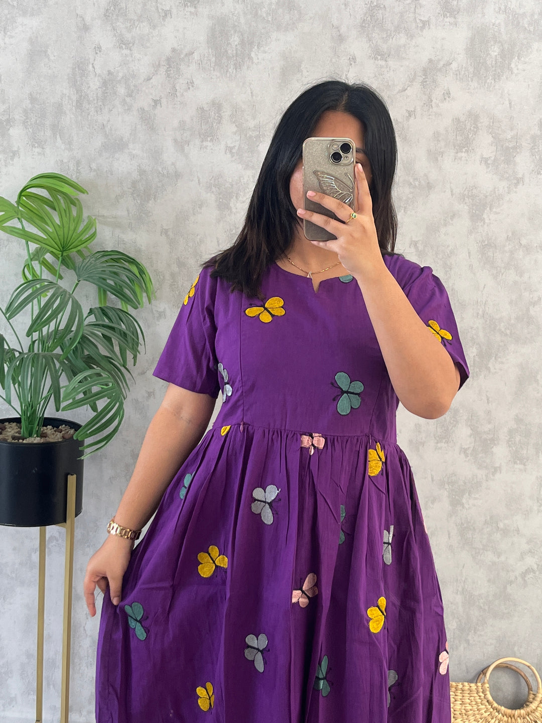 ButterflyViolet Maternity Handloom Kurthi