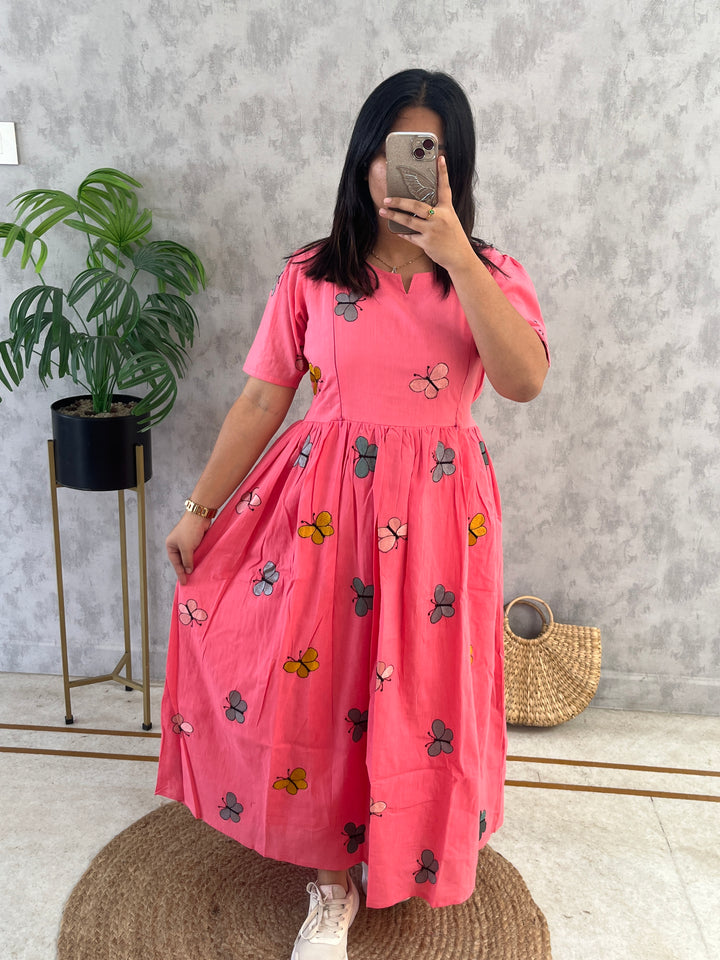 ButterflyPeach Maternity Handloom Kurthi