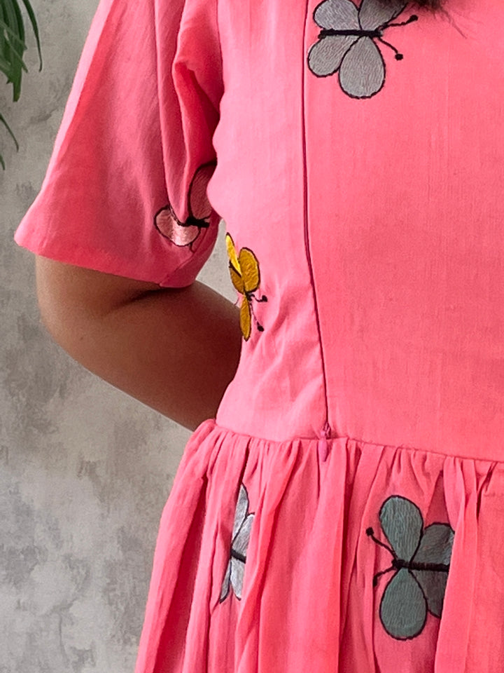 ButterflyPeach Maternity Handloom Kurthi