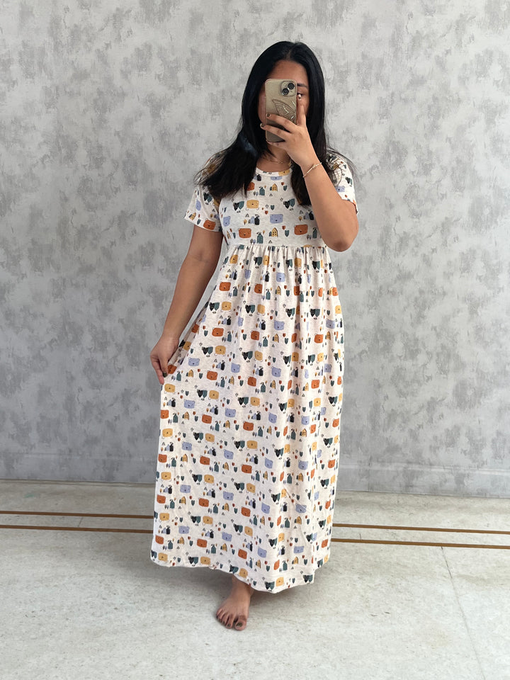 Mithra  SoftCotton Full Length  Maxi Loungewear