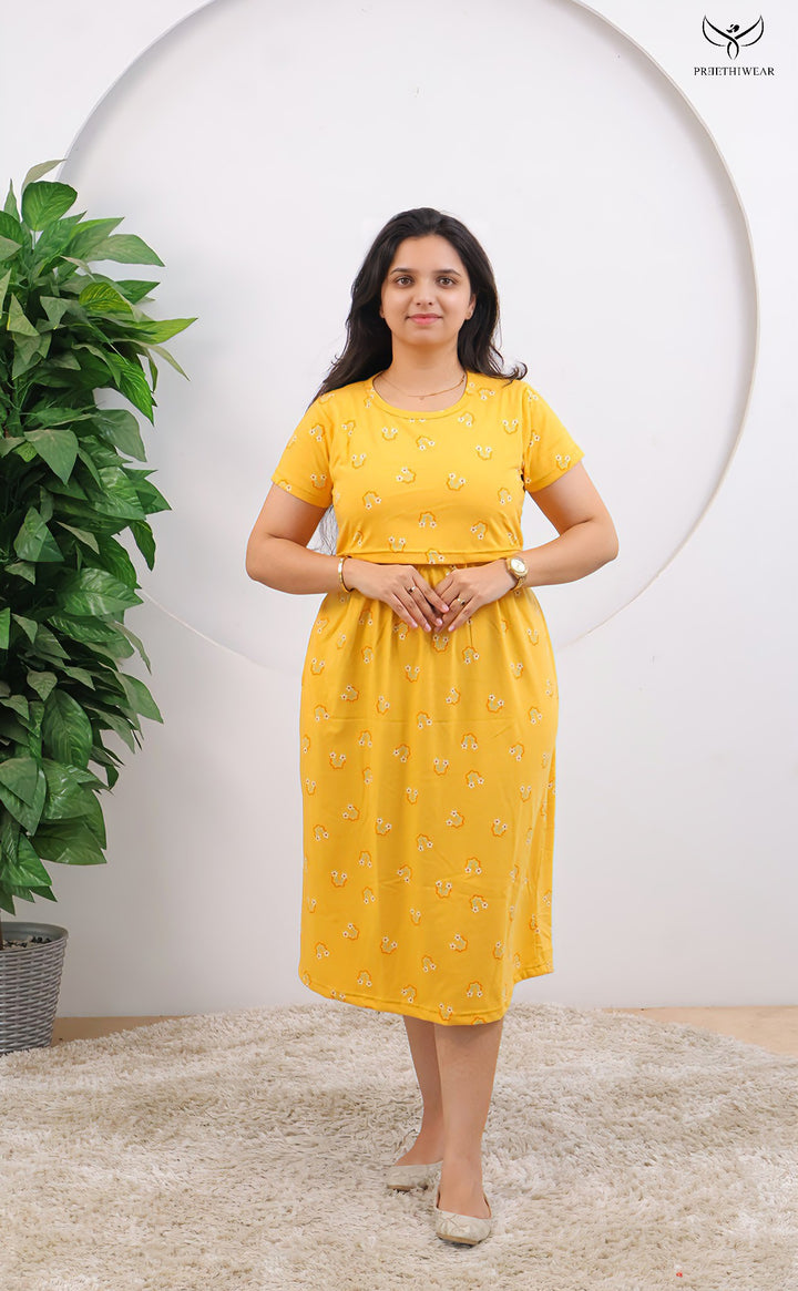 Sanjana2 SoftCotton Calf Length Maternity Loungewear