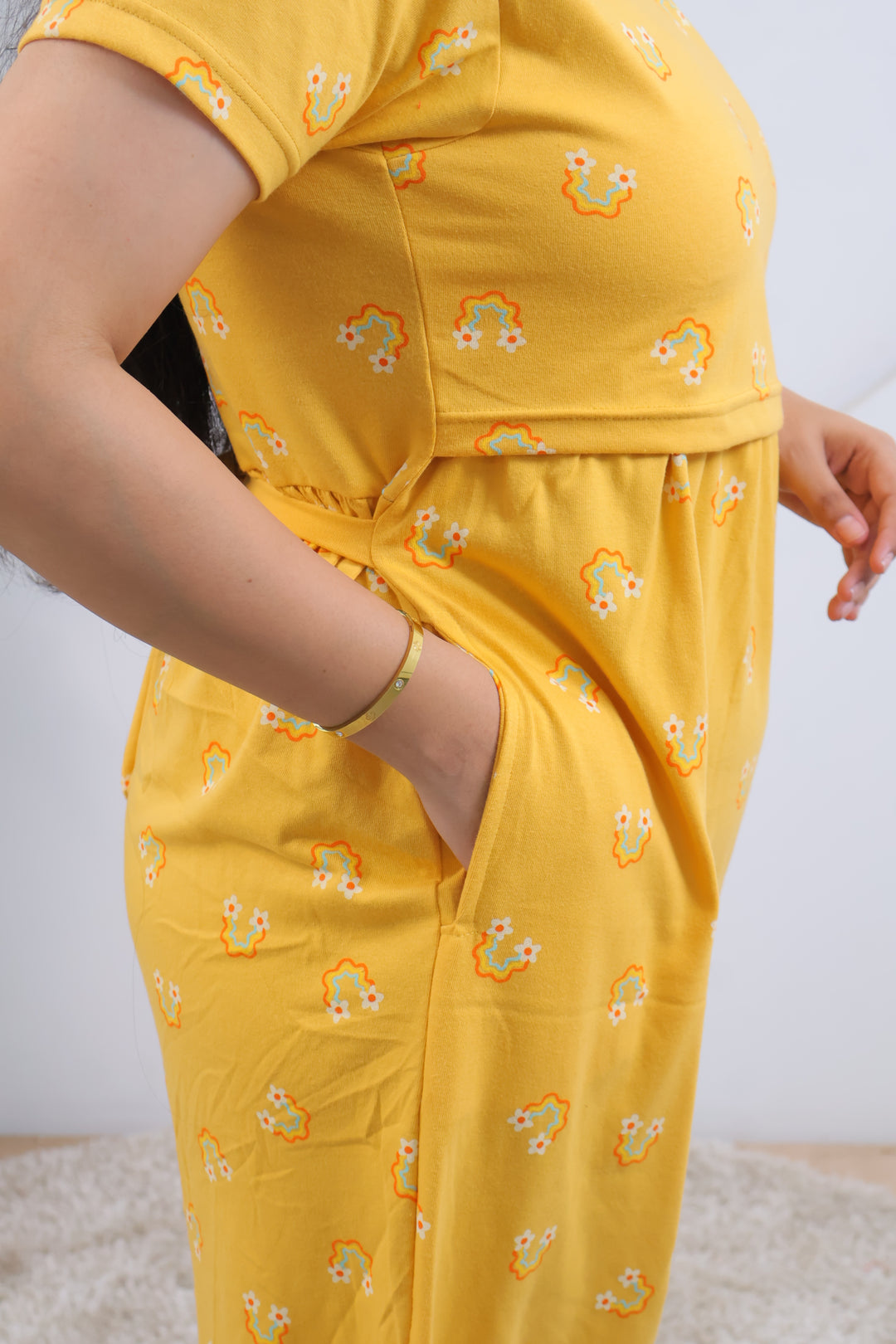 Sanjana2 SoftCotton Calf Length Maternity Loungewear