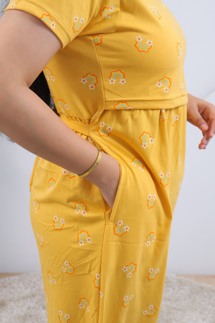 Sanjana2 SoftCotton Calf Length Maternity Loungewear