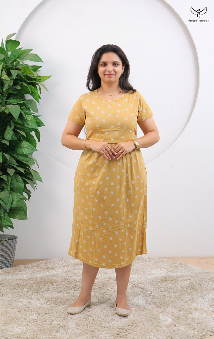 Jhansi2 SoftCotton Calf Length Maternity Loungewear