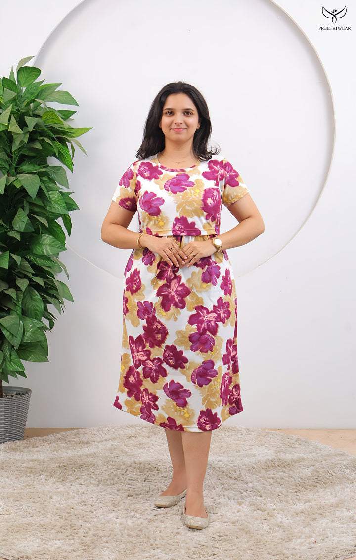 Laikya SoftCotton Calf Length Maternity Loungewear