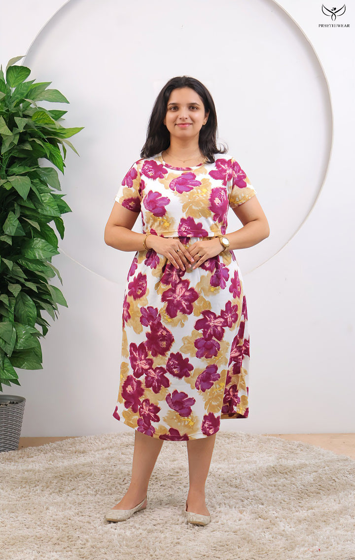 Laikya SoftCotton Calf Length Maternity Loungewear
