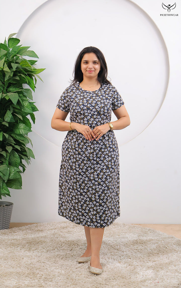 Rashmi2 SoftCotton Calf Length Maternity Loungewear