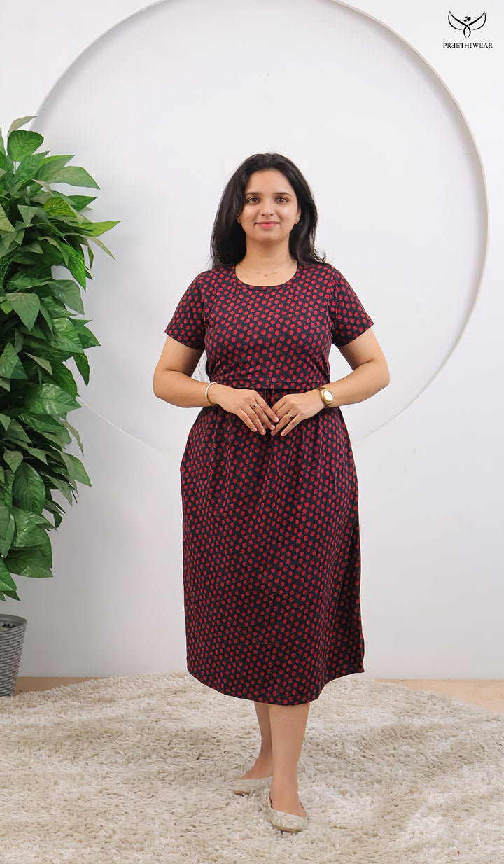 Vandhana SoftCotton Calf Length Maternity Loungewear