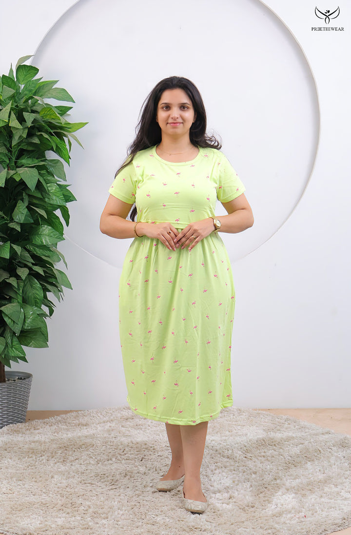 Shivani4  SoftCotton Calf Length Maternity Loungewear