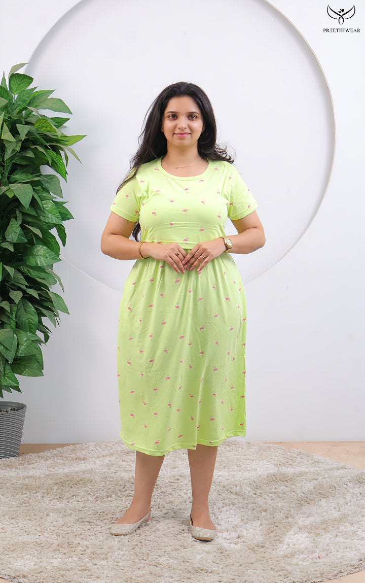 Shivani4  SoftCotton Calf Length Maternity Loungewear