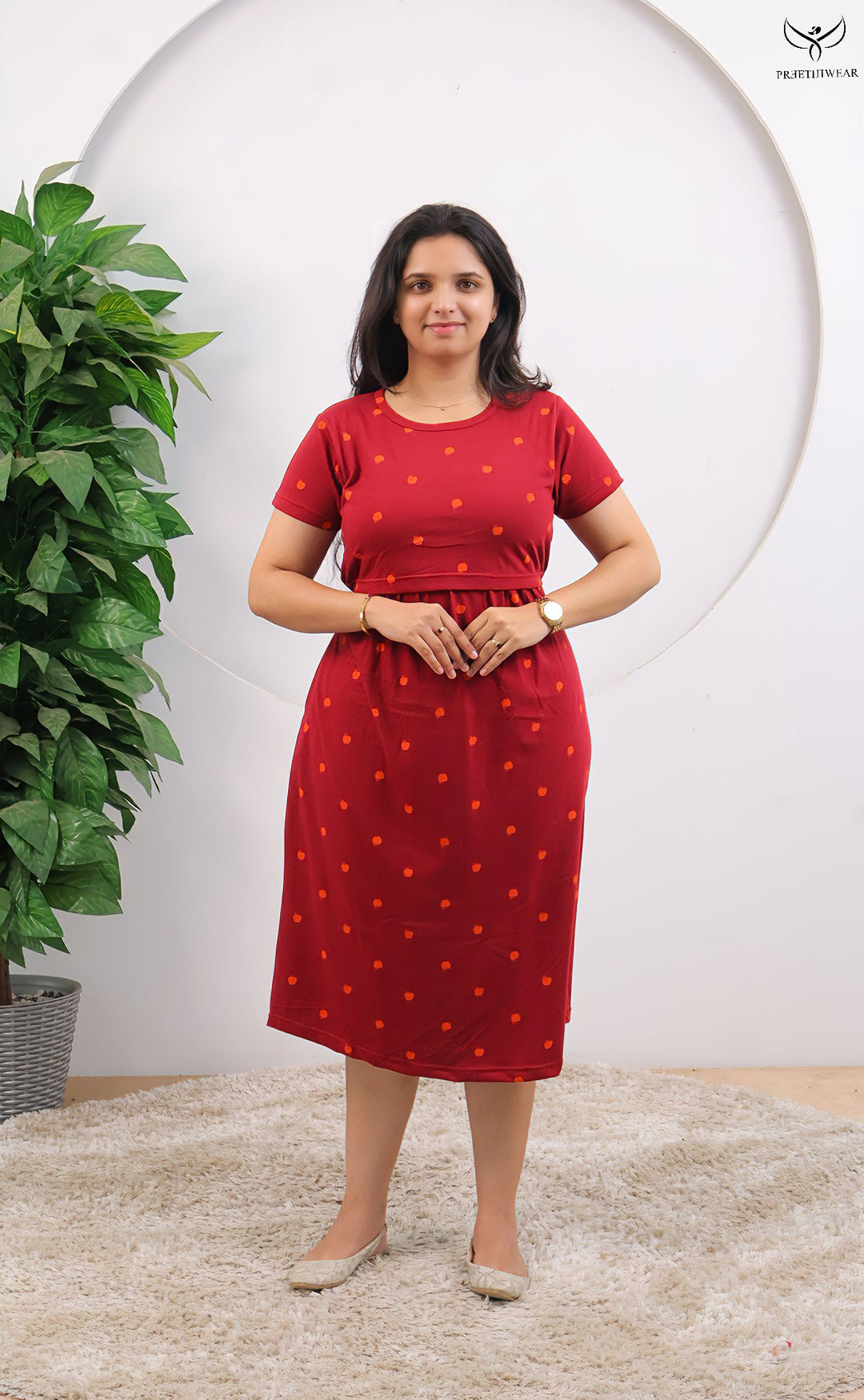 Abinaya SoftCotton Calf Length Maternity Loungewear
