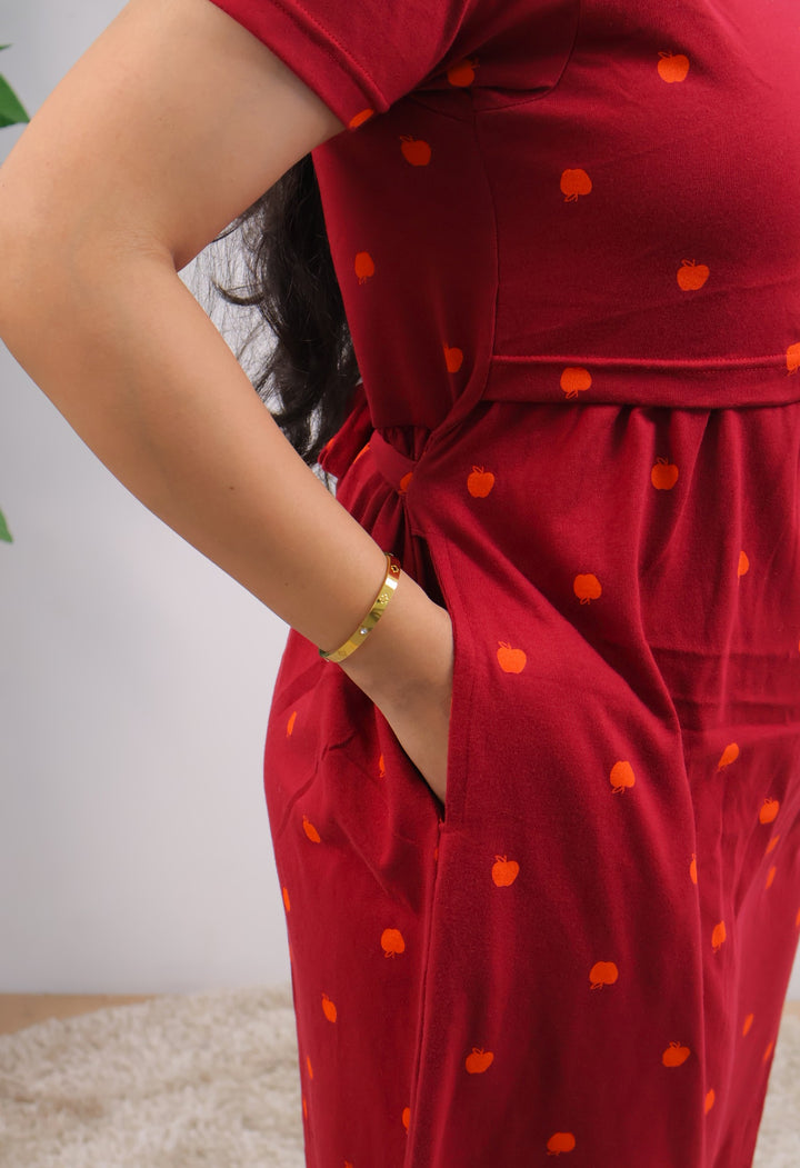 Abinaya SoftCotton Calf Length Maternity Loungewear