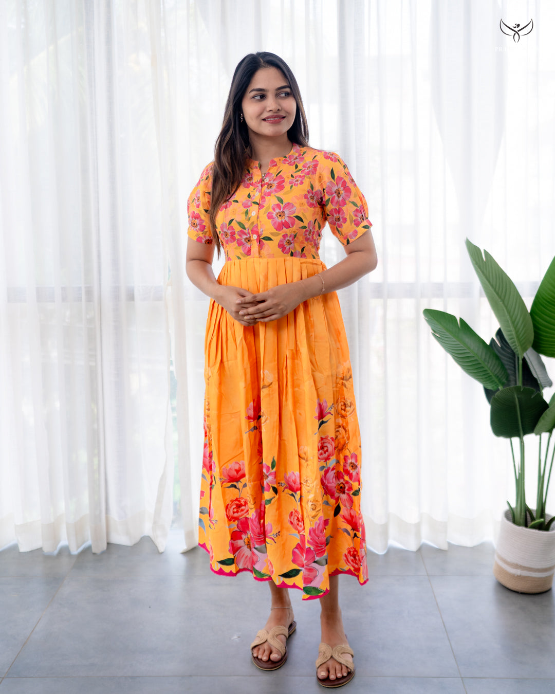 Sarini Maternity Dress with center Button  (PREORDER-OCT27)