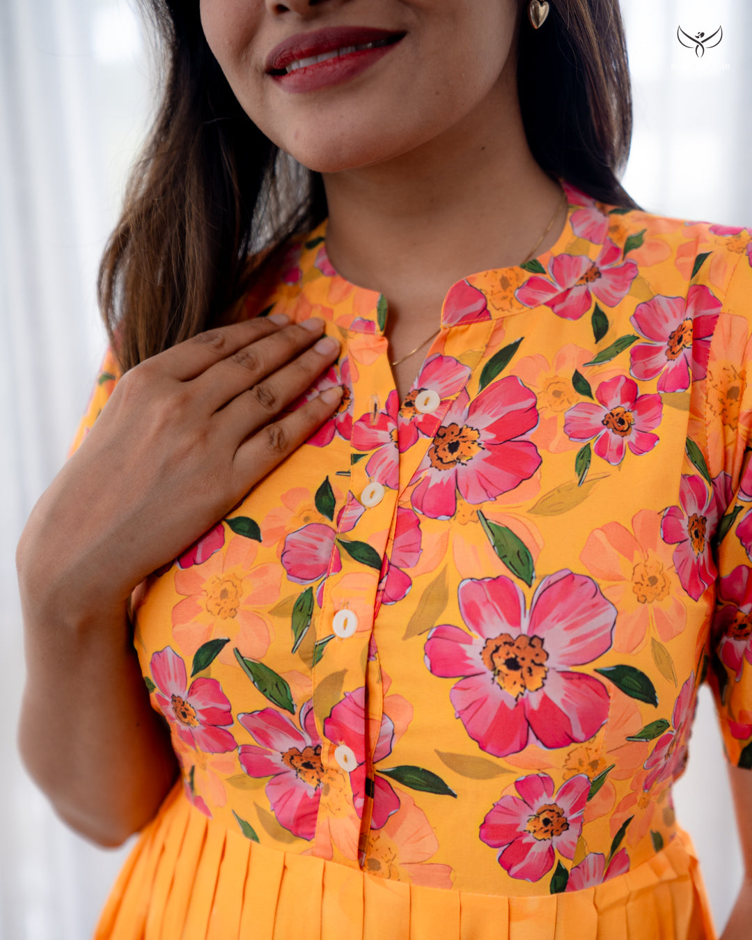 Sarini Maternity Dress with center Button  (PREORDER-OCT27)