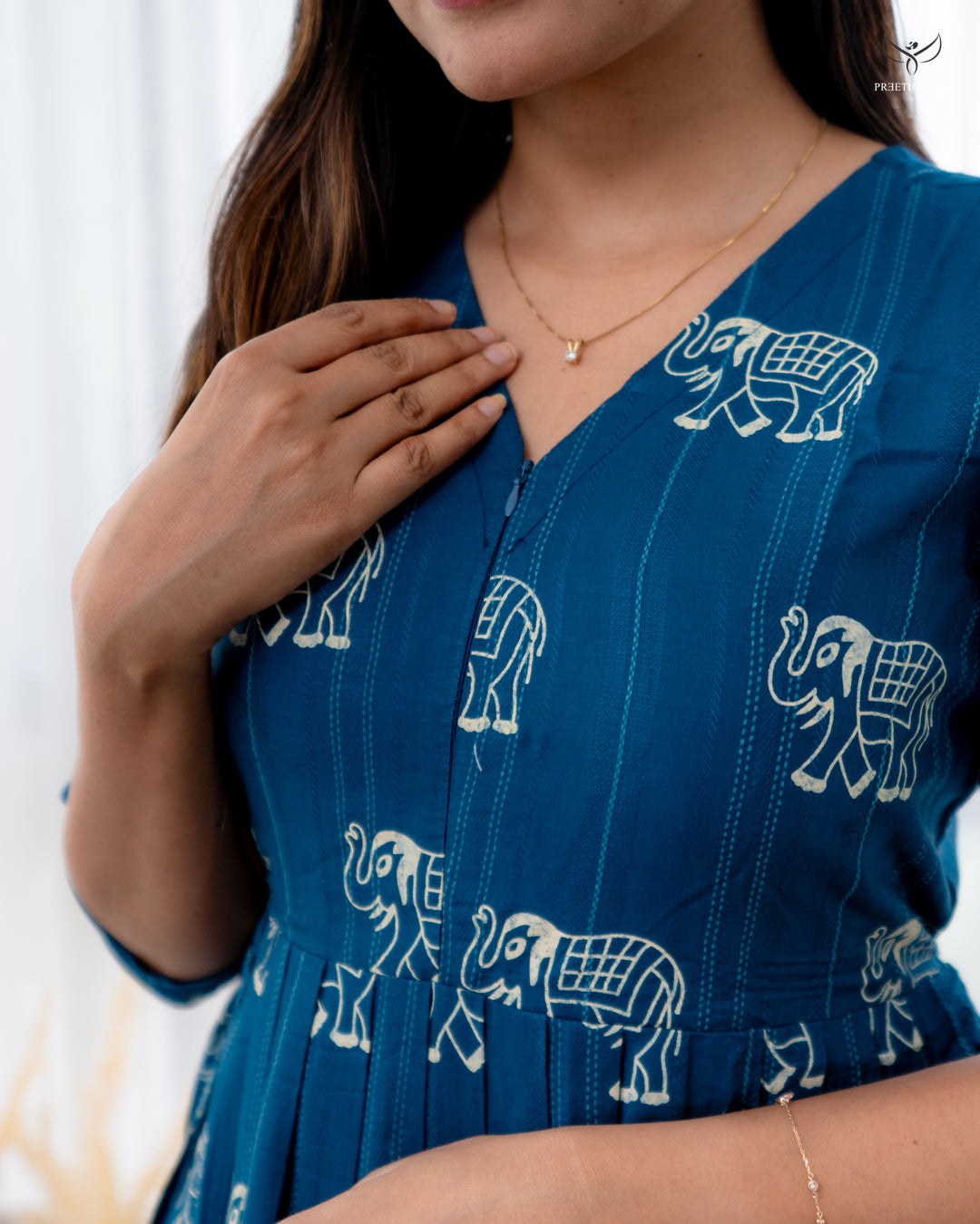 Romila Maternity Dress with center zip