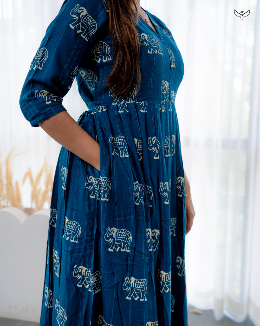 Romila Maternity Dress with center zip