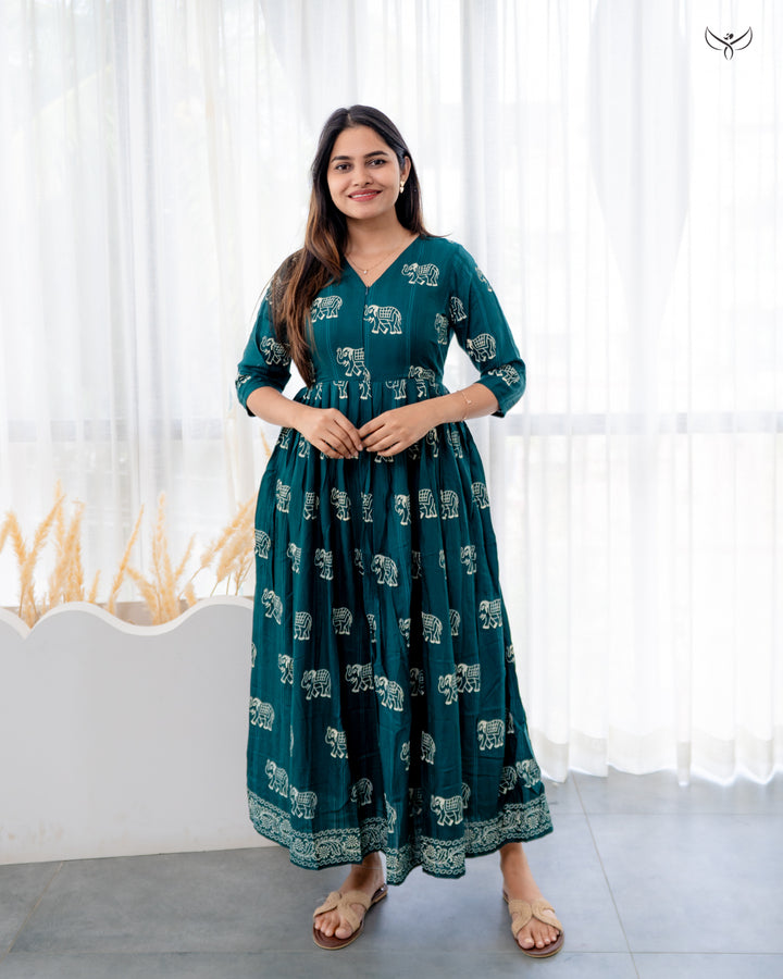 Nayira Maternity Dress  with center zip