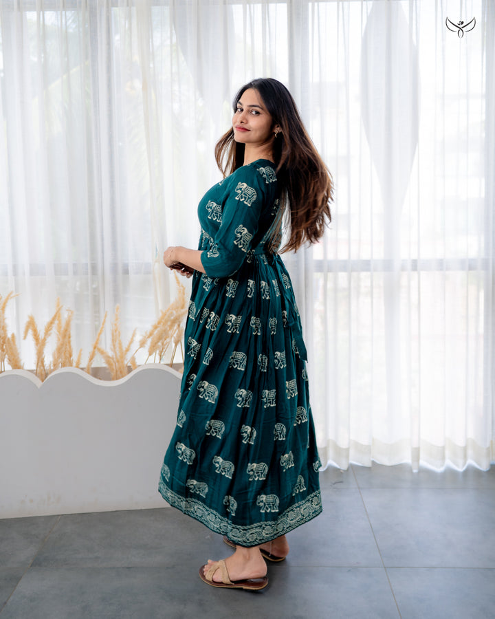 Nayira Maternity Dress  with center zip