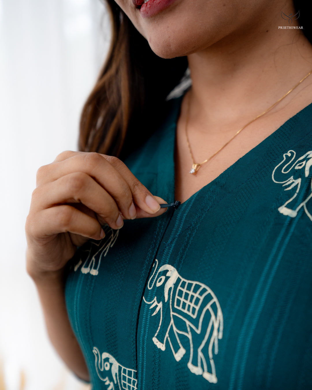 Nayira Maternity Dress  with center zip