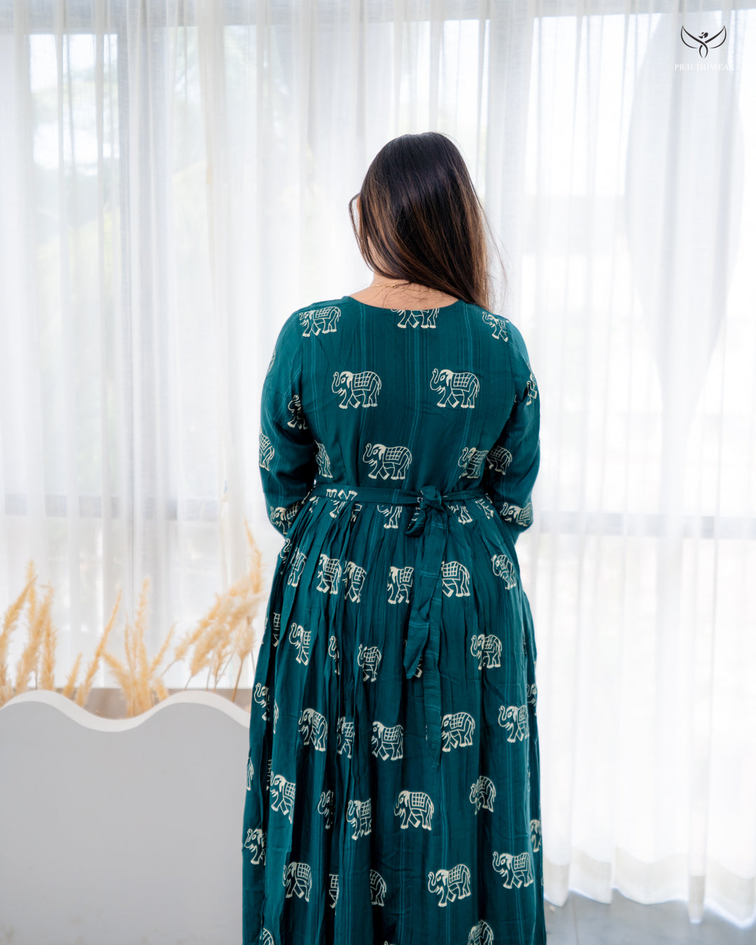 Nayira Maternity Dress  with center zip