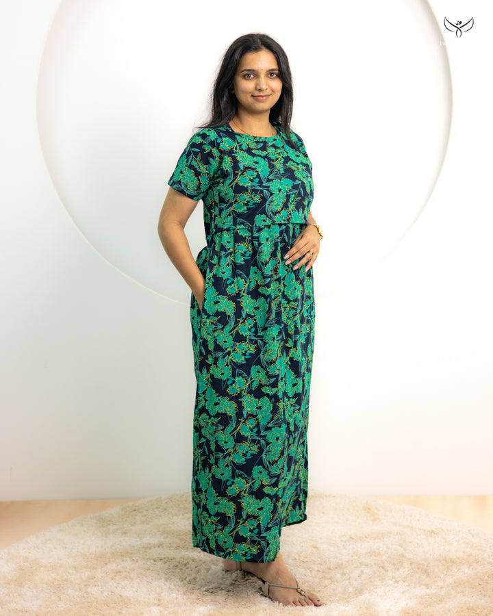 Noorul Thick Soft CottonFull Length Maternity Loungewear