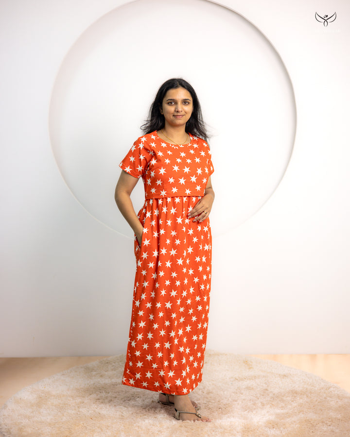 Aarya Thick Soft Cotton Full Length Maternity Loungewear