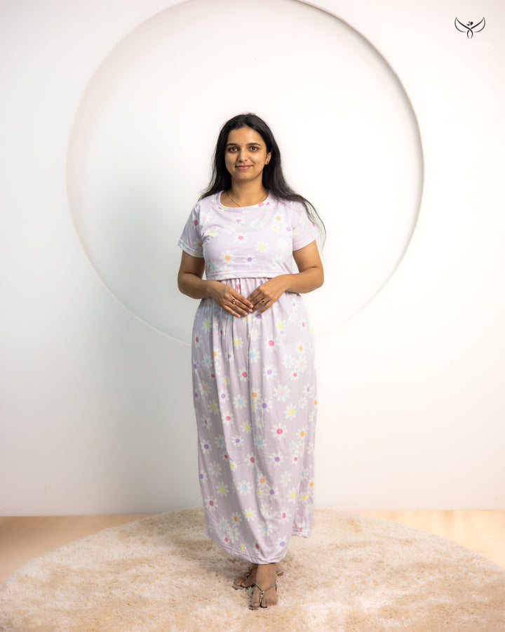 Sarna SoftCotton Full Length Maternity Loungewear