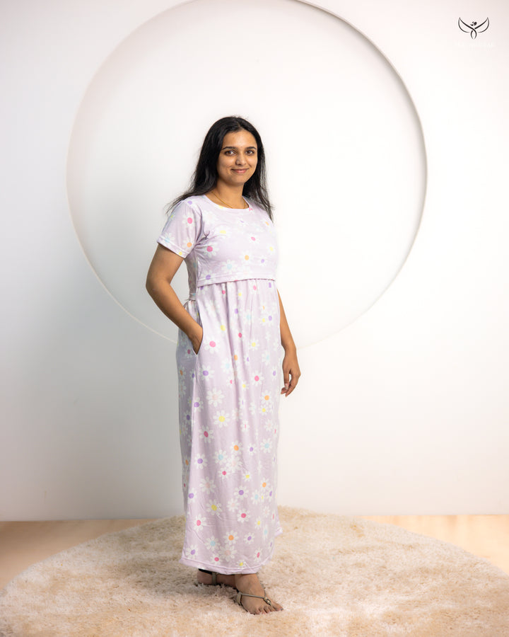 Sarna SoftCotton Full Length Maternity Loungewear