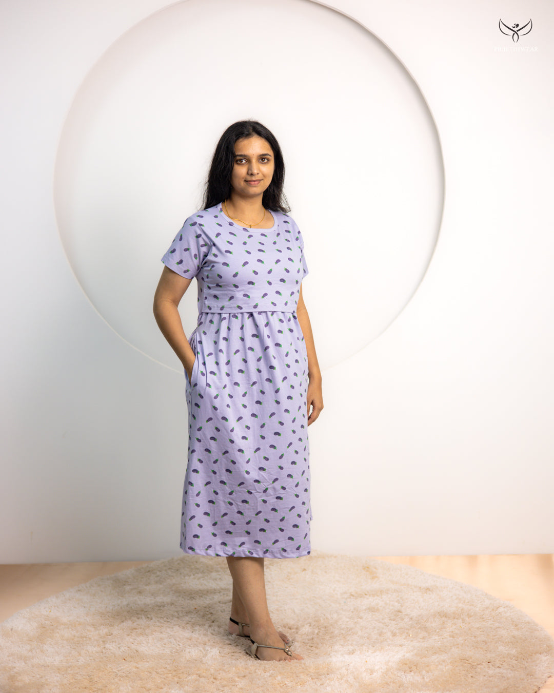 Tvarita SoftCotton Calf Length Maternity Loungewear