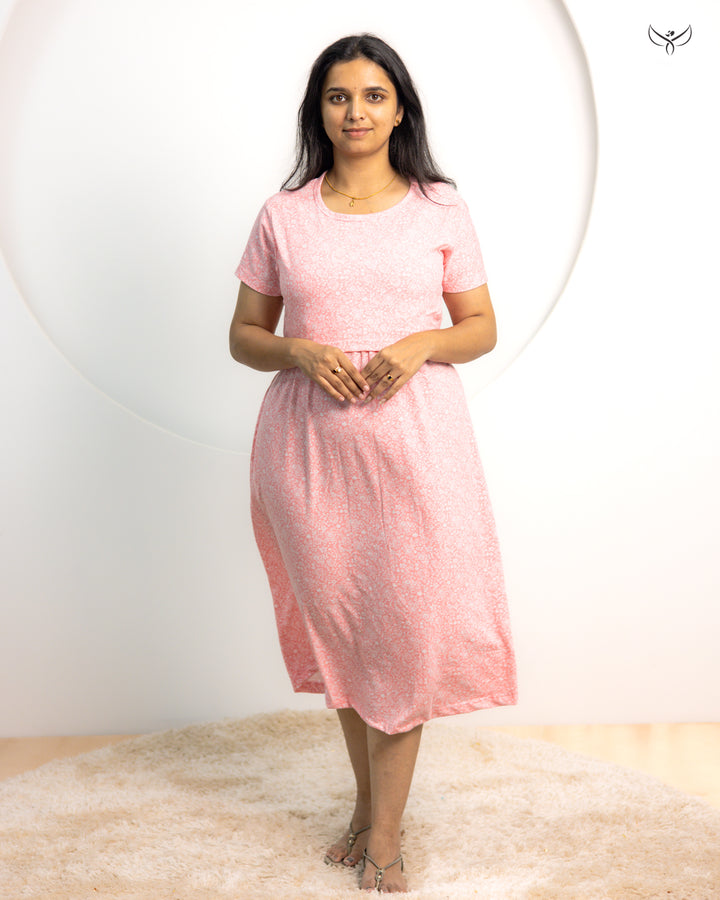 Gavesha Lightweight SoftCotton Calf Length Maternity Loungewear