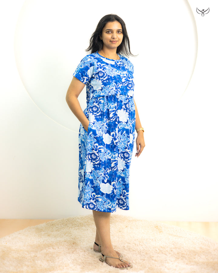 Saivi Thick Soft Cotton Calf Length Maternity Loungewear