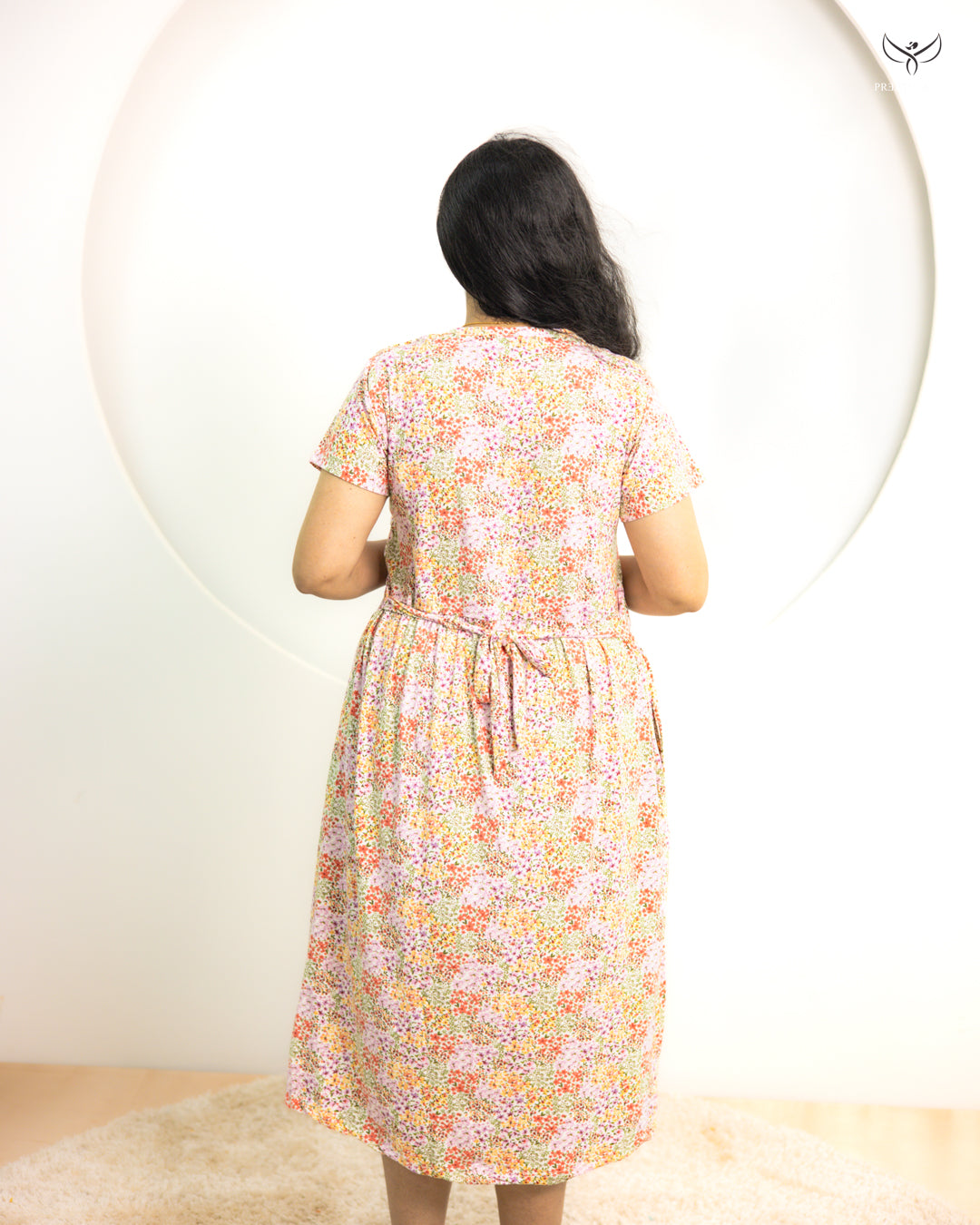 Kritvi Lightweight SoftCotton Calf Length Maternity Loungewear