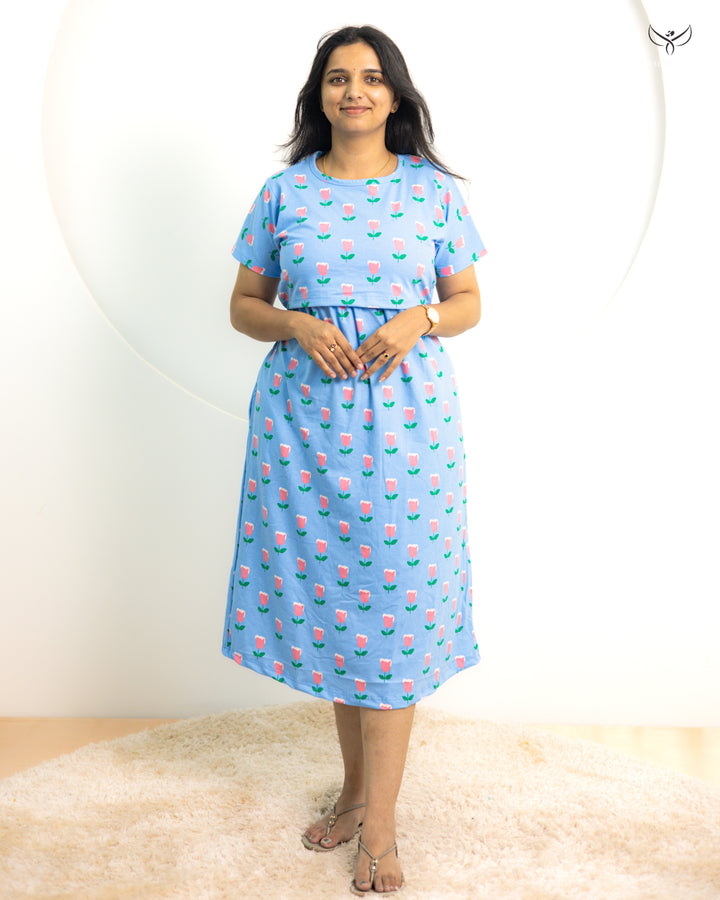 Yuvika SoftCotton Calf Length Maternity Loungewear